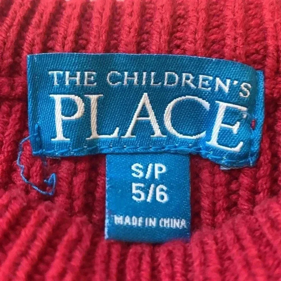 Place NWOT Kids Sweater Red & Navy  Size Small ( 5-6) - Picture 4 of 4